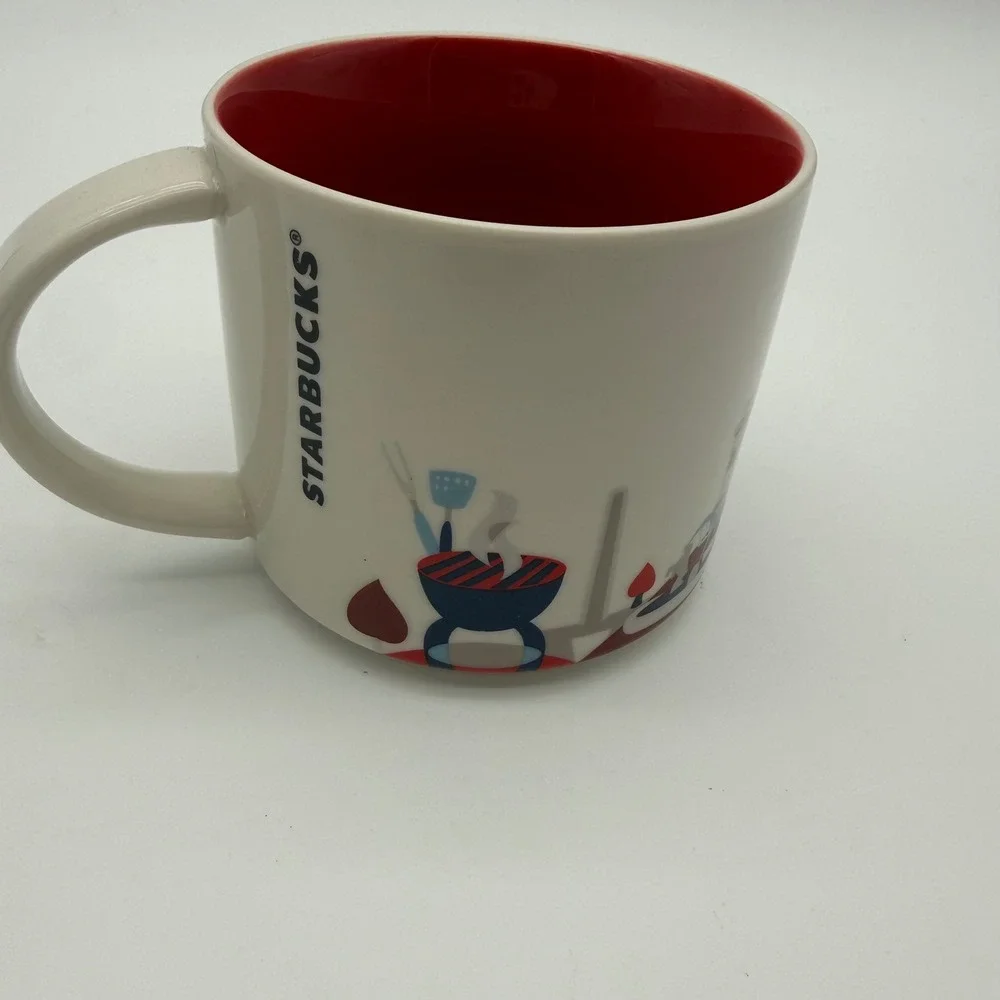 Starbucks Kansas City You Are Here Collection 2017 Coffee Mug Red Interior